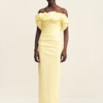 CAMPBELL STRAPLESS BUBBLE MAXI DRESS - LEMONADE