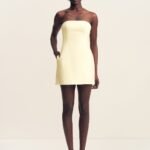 OTIS PANELLED STRAPLESS MINI DRESS - YUZU