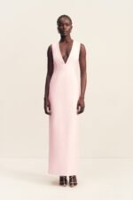 OTIS PLUNGED FITTED MAXI DRESS - FAIRYFLOSS