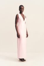 OTIS PLUNGED FITTED MAXI DRESS - FAIRYFLOSS - Image 3