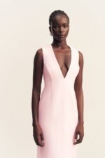 OTIS PLUNGED FITTED MAXI DRESS - FAIRYFLOSS - Image 2