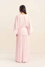 AMINA FLARED SLEEVE PLUNGED MAXI DRESS - FAIRYFLOSS - Image 6