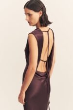 LA LUNE COWL BACK MAXI DRESS - ESPRESSO - Image 2
