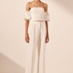 LA LUNE OTTO PUFF SLEEVE CONTOUR TOP - IVORY