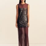 AMERIE SILK SEQUIN MAXI DRESS - PORT ROYALE