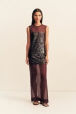 AMERIE SILK SEQUIN MAXI DRESS - PORT ROYALE