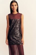 AMERIE SILK SEQUIN MAXI DRESS - PORT ROYALE - Image 2