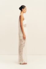 TALITHA FRINGE MAXI SKIRT - IVORY - Image 4