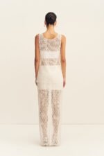 TALITHA FRINGE MAXI SKIRT - IVORY - Image 5
