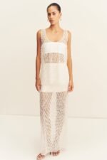 TALITHA FRINGE MAXI SKIRT - IVORY - Image 2