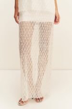 TALITHA FRINGE MAXI SKIRT - IVORY - Image 6