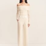 ADRI TUXEDO SIDE PANEL PANT - RICE