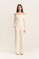 ADRI TUXEDO SIDE PANEL PANT - RICE