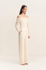 ADRI TUXEDO SIDE PANEL PANT - RICE - Image 2