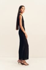 ROHE SHEER KNIT CAP SLEEVE MIDI DRESS - BLACK - Image 4