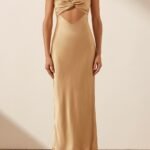 OLIVIERA TWIST FRONT MIDI DRESS - TAFFY