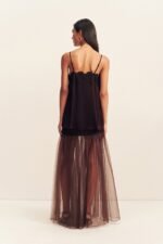 HALO SHEER MAXI SKIRT - ESPRESSO - Image 5
