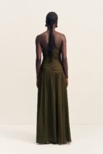 JUNO GATHERED BODICE MAXI DRESS - JUNGLE - Image 5
