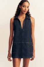 RITA COLLARED SHIFT MINI DRESS - Image 2