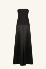 ADRI STRAPLESS PANELLED MAXI DRESS - BLACK - Image 8