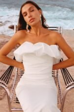 CAMPBELL STRAPLESS BUBBLE MAXI DRESS - IVORY - Image 5