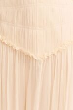 CLEMENCE HIGH NECK MIDI DRESS - CREAM - Image 5
