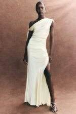LA LUNE GATHERED MAXI DRESS - LEMON - Image 6