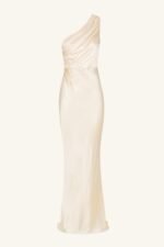 LA LUNE GATHERED ONE SHOULDER MAXI DRESS - CREAM - Image 8