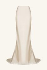 LA LUNE HIGH WAIST MAXI SKIRT - CREAM - Image 6