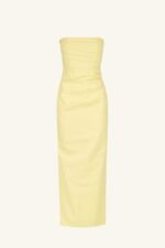 LANI STRAPLESS DRAPED MAXI DRESS - LEMONADE - Image 6