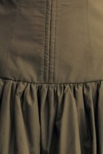 MAIORI SQUARE NECK BUBBLE MINI DRESS - ARMY GREEN - Image 5