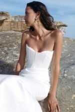 OAKLEY STRAPLESS DRAPED MAXI DRESS - IVORY - Image 6