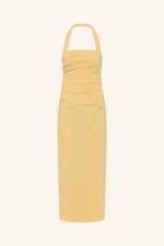 CAMPBELL DRAPED HALTER MAXI DRESS - SOLEIL - Image 8
