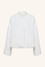 OTIS OVERSIZED BOMBER JACKET - IVORY - Image 9
