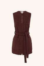 PAULINE ZIP FRONT MINI DRESS - ESPRESSO - Image 6