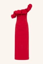 CAMPBELL RUFFLE DRAPED MAXI DRESS - GOJI - Image 9