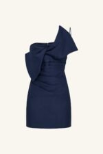 OTIS TWIST KNOT MINI DRESS - MIDNIGHT - Image 7