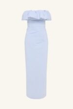 CAMPBELL STRAPLESS BUBBLE MAXI DRESS - CORNFLOWER BLUE - Image 7