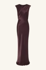 LA LUNE COWL BACK MAXI DRESS - ESPRESSO - Image 8