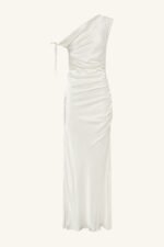 LA LUNE GATHERED MAXI DRESS - WHITE - Image 7
