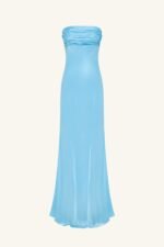 LA LUNE STRAPLESS RUCHED BODICE MAXI DRESS - ICEBERG BLUE - Image 6