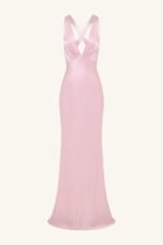 LA LUNE PLUNGED CROSS BACK MAXI DRESS - BLOSSOM - Image 7