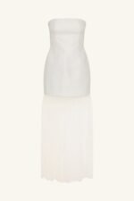 DEWDROP CONTRAST STRAPLESS MAXI DRESS - Image 8