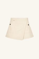 SIERRA WRAP DETAIL SKORT - CREAM - Image 6