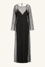 MONA BEADED COWL BACK MAXI DRESS - BLACK - Image 10