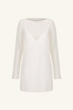 IRIDESCENT LONG SLEEVE MINI DRESS - Image 8